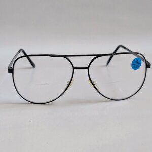 (NWT) intage 90's Aviator Metal Bi-Focal Reading Glasses (S. Black)